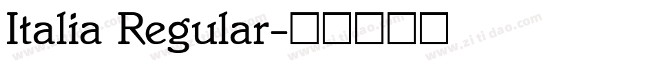 Italia Regular字体转换
